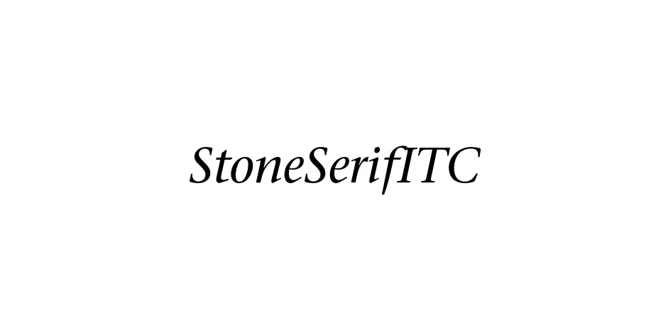 Fonte StoneSerifITC