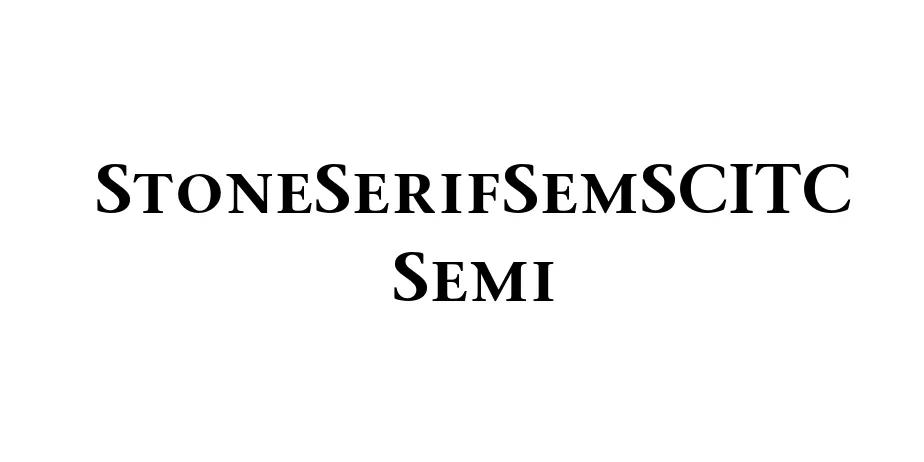 Fonte StoneSerifSemSCITC Semi