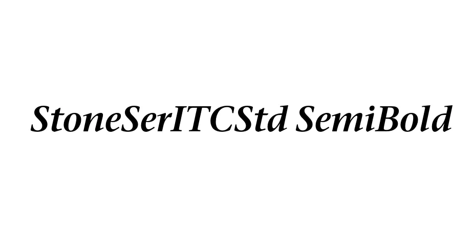 Fonte StoneSerITCStd SemiBold