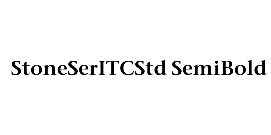 Fonte StoneSerITCStd SemiBold