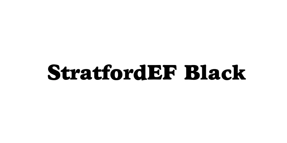 Fonte StratfordEF Black