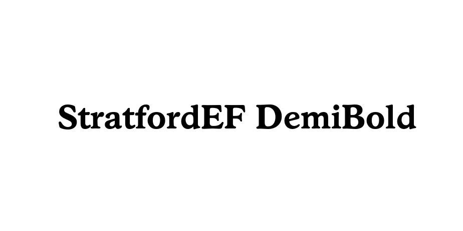 Fonte StratfordEF DemiBold