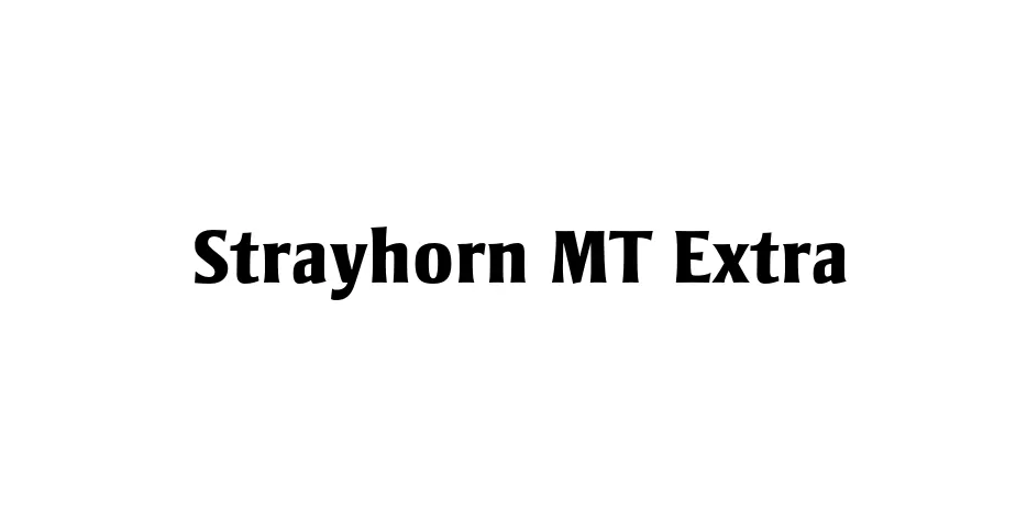 Fonte Strayhorn MT Extra