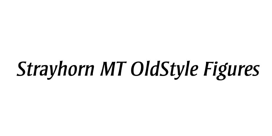 Fonte Strayhorn MT OldStyle Figures