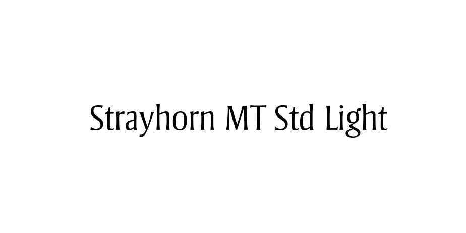 Fonte Strayhorn MT Std Light