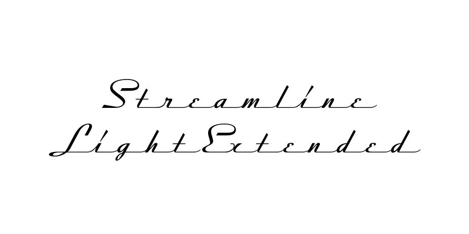 Fonte Streamline LightExtended