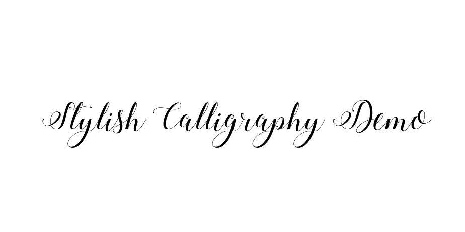 Fonte Stylish Calligraphy Demo