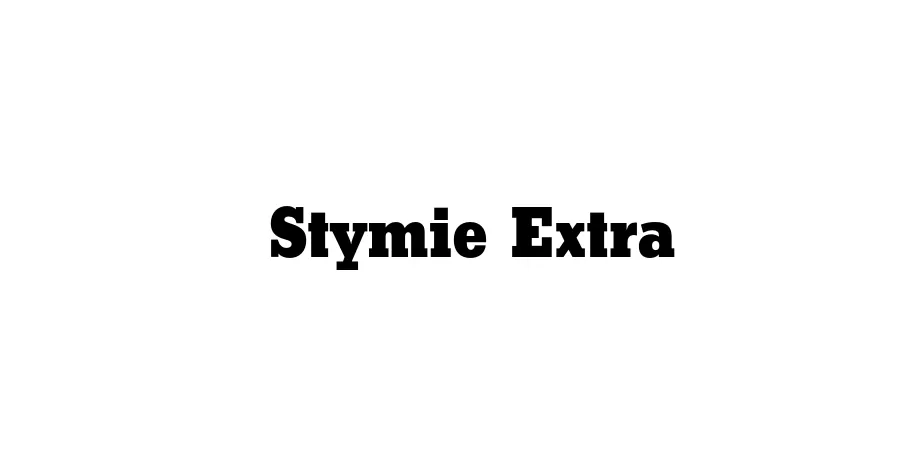 Fonte Stymie Extra