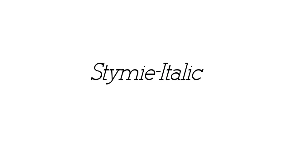 Fonte Stymie-Italic