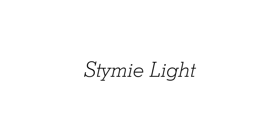 Fonte Stymie Light