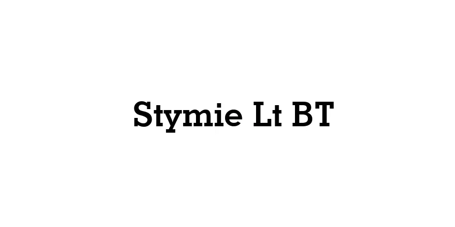 Fonte Stymie Lt BT