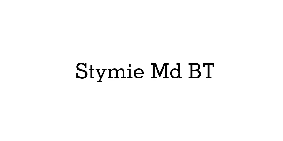 Fonte Stymie Md BT