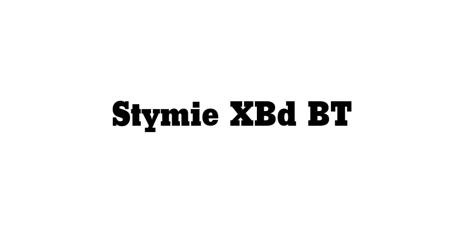 Fonte Stymie XBd BT