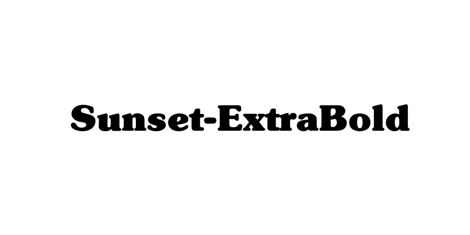 Fonte Sunset-ExtraBold