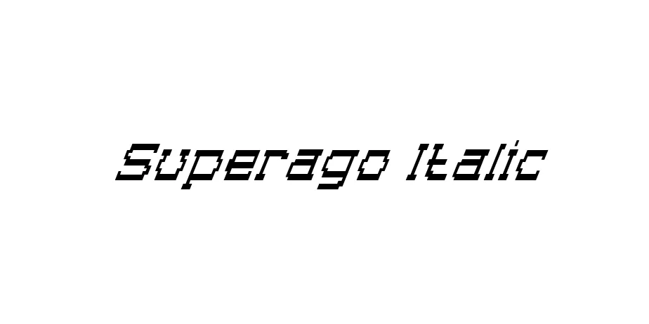 Fonte Superago Italic