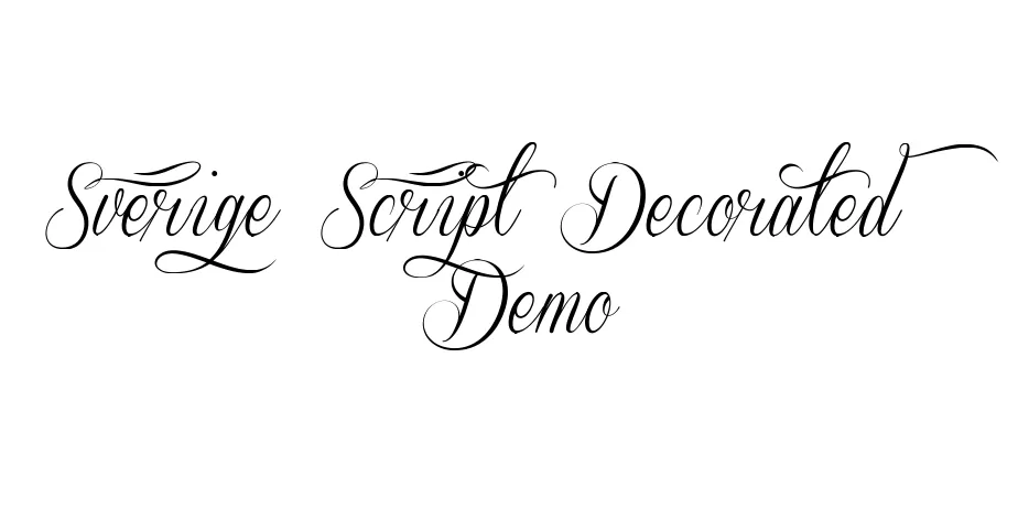 Fonte Sverige Script Decorated Demo