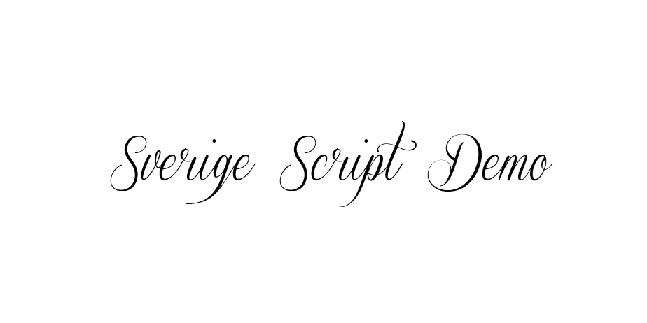 Fonte Sverige Script Demo