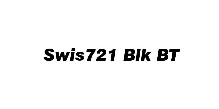 Fonte Swis721 Blk BT