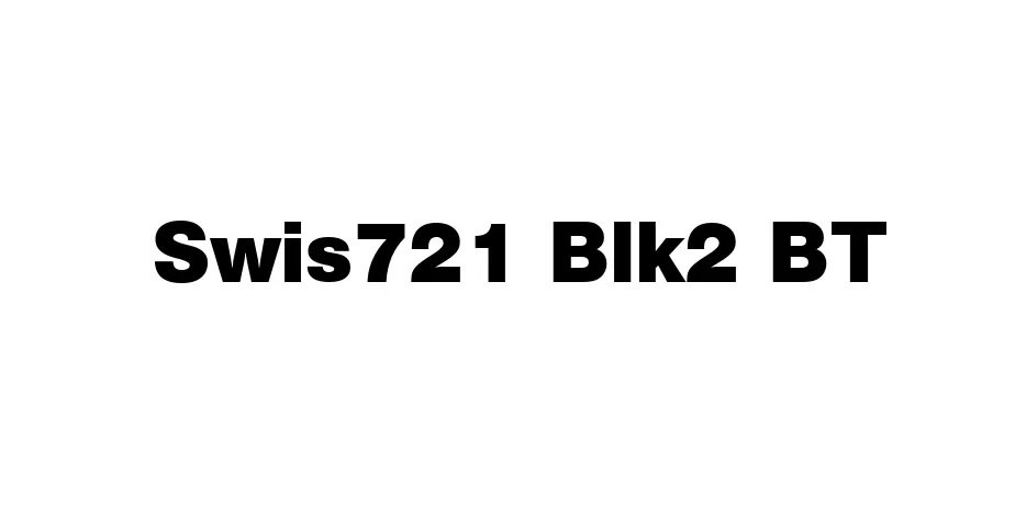 Fonte Swis721 Blk2 BT