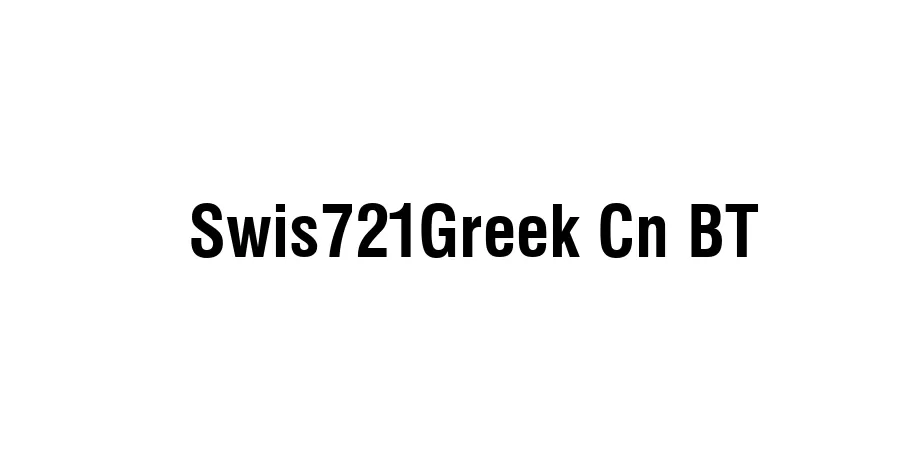 Fonte Swis721Greek Cn BT