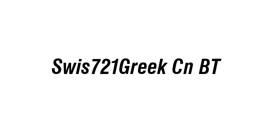 Fonte Swis721Greek Cn BT