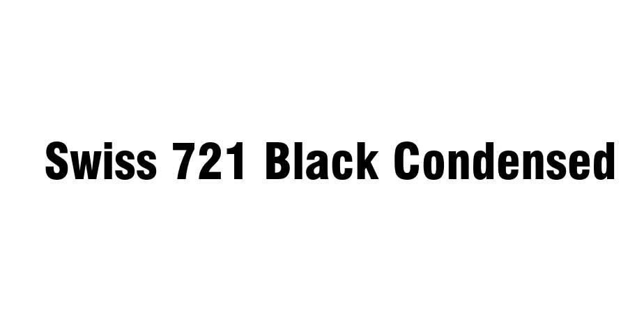 Fonte Swiss 721 Black Condensed