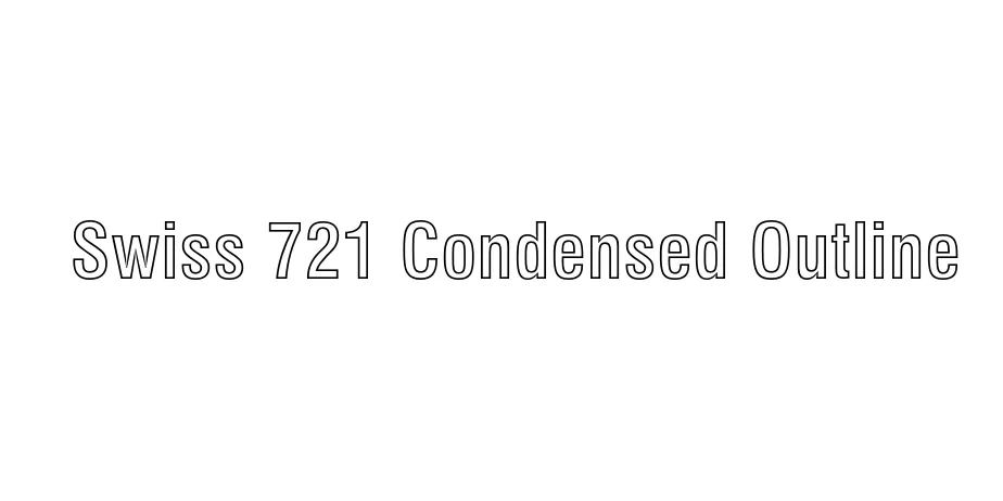 Fonte Swiss 721 Condensed Outline