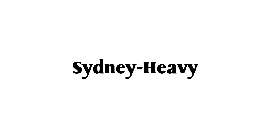 Fonte Sydney-Heavy