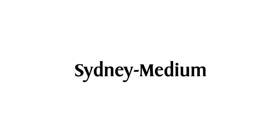 Fonte Sydney-Medium