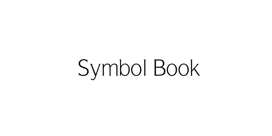 Fonte Symbol Book