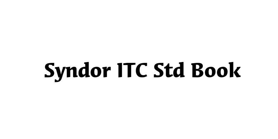 Fonte Syndor ITC Std Book