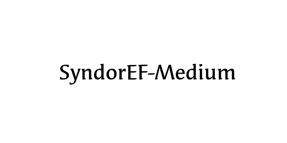 Fonte SyndorEF-Medium