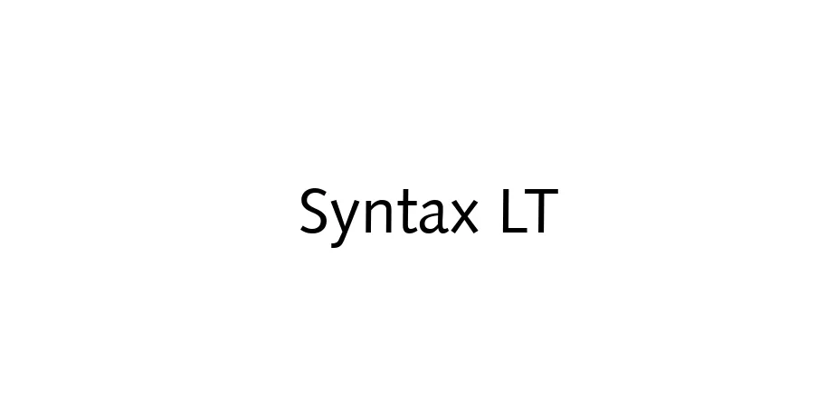 Fonte Syntax LT