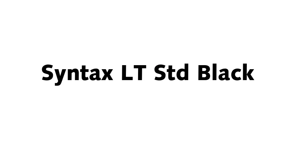 Fonte Syntax LT Std Black