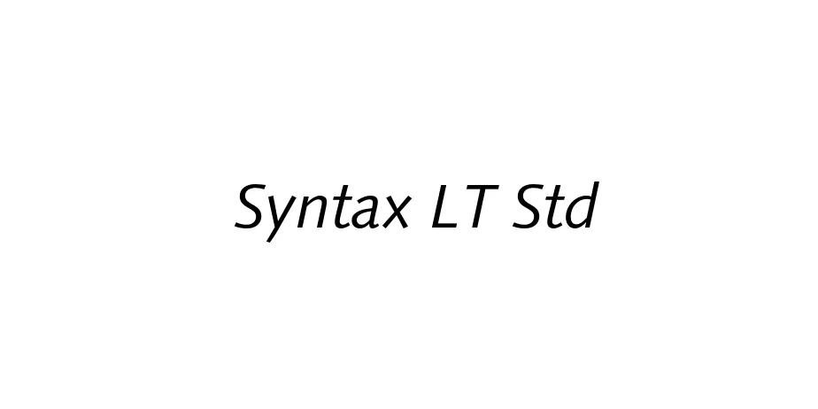 Fonte Syntax LT Std