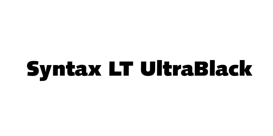 Fonte Syntax LT UltraBlack