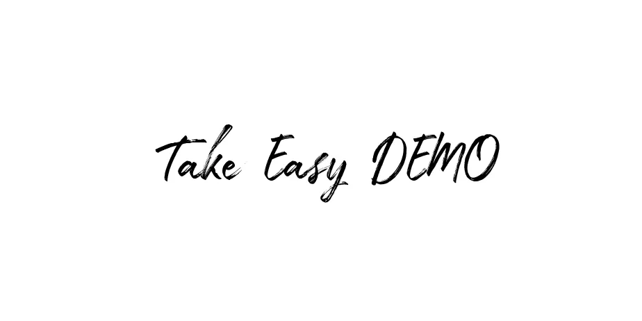 Fonte Take Easy DEMO