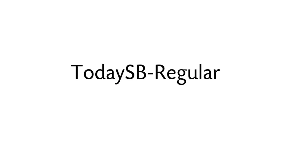 Fonte TodaySB-Regular