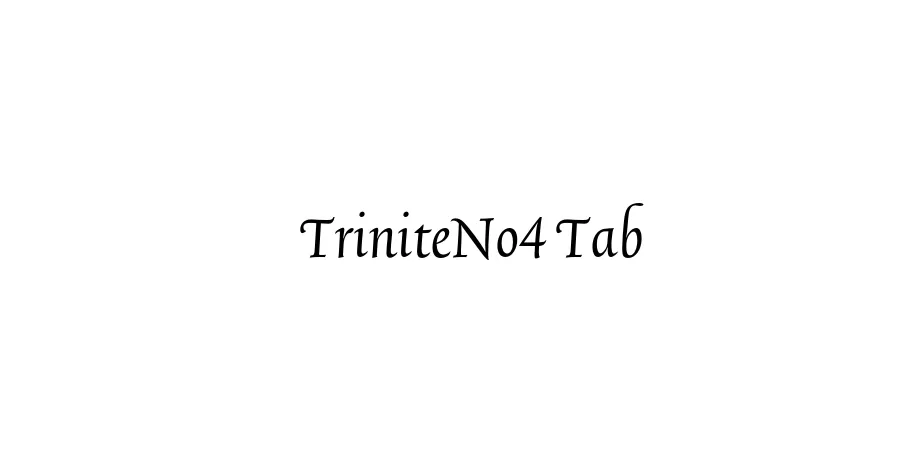 Fonte TriniteNo4 Tab