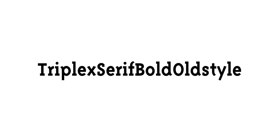 Fonte TriplexSerifBoldOldstyle