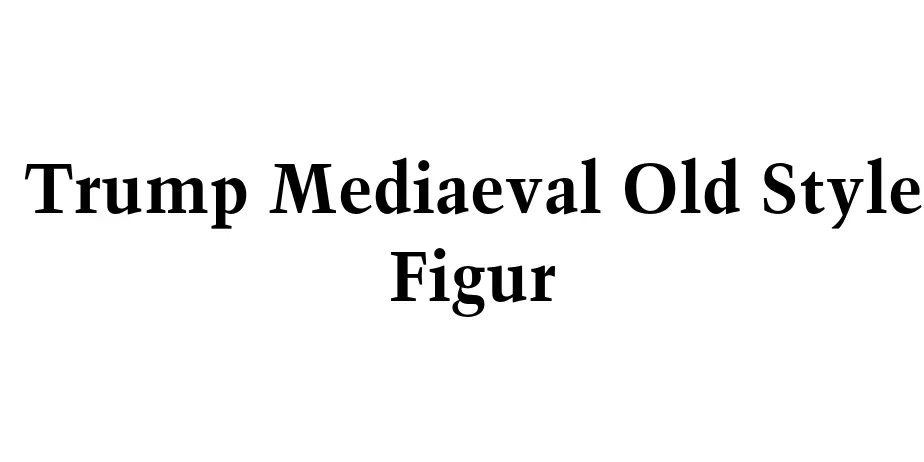 Fonte Trump Mediaeval Old Style Figur