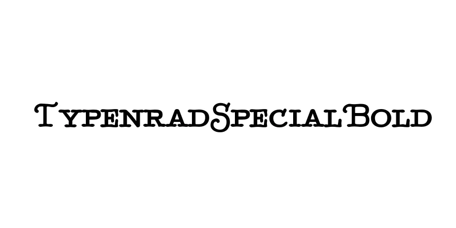 Fonte TypenradSpecialBold