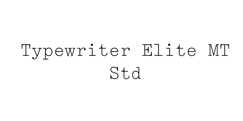 Fonte Typewriter Elite MT Std