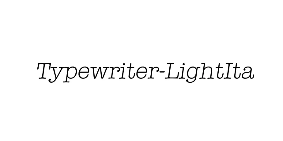 Fonte Typewriter-LightIta