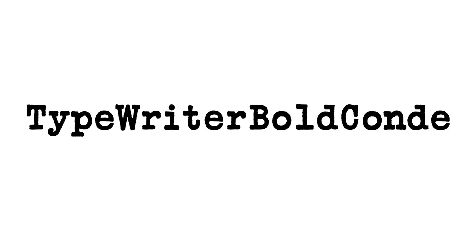 Fonte TypeWriterBoldConde