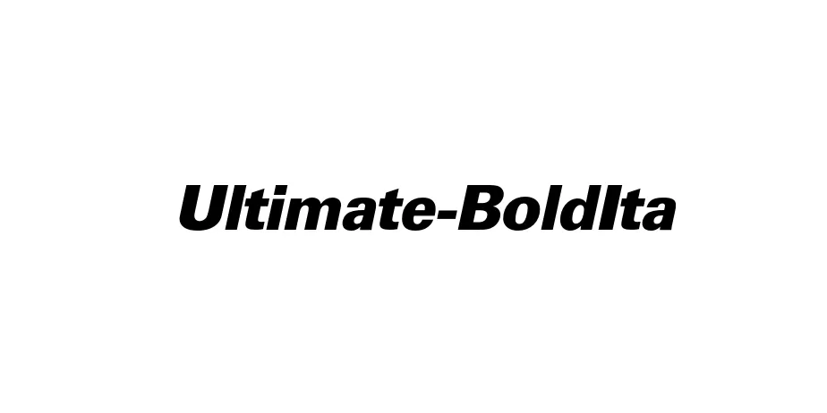 Fonte Ultimate-BoldIta