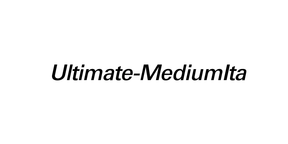 Fonte Ultimate-MediumIta