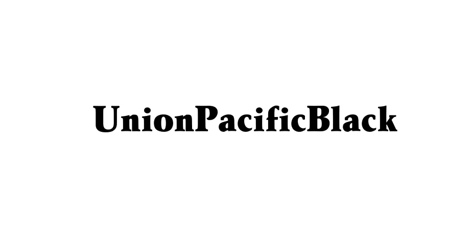 Fonte UnionPacificBlack