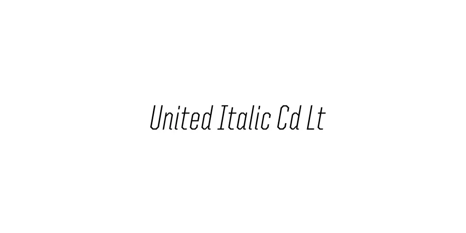 Fonte United Italic Cd Lt