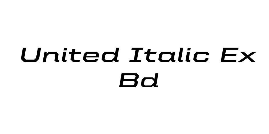 Fonte United Italic Ex Bd